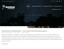 Tablet Screenshot of guardsmanlaminating.com